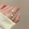 Anéis Vintage com um Toque de Luxo de Nicho, Estilo Corte Retrô, Anéis Florais com Cravação de Diamantes para o Dedo Indicador, Joias Femininas no Atacado