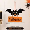 Decoración de fiesta de Halloween colgante de puerta calabaza fantasma murciélago tela no tejida adorno colgante evento tema atmósfera arreglo colgante