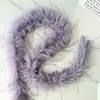 Tira de lana de imitación de pluma de pavo para puños de ropa de actuación, tira de relleno para accesorios de pijama, decoración DIY, tira de lana de color imitación avestruz