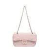 Bolsa feminina transfronteiriça bolsa de corrente com costura matelassê diamante bolsa feminina de design de nicho moderno bolsa de ombro único transversal bolsa quadrada pequena versátil