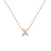 Cadena Singapur elegante collar de vida de borde cruzado cadena de clavícula femenina chapada en oro color 18K oro rosa platino regalo