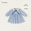 Coleção de Vestidos de OutonoNovos Vestidos de Manga Longa para Meninas, Saias para Bebês e Meninas Pequenas, Vestidos de Outono e Inverno para Meninas