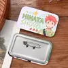 Crachá Fosco Personalizado Crachá Quadrado Redondo de Lata de Anime Desenho Animado Doujin Duplo Flash Mercadorias Broche