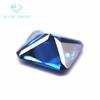 Zafiro azul zircón piedra desnuda sintética fondo puntiagudo pequeño octagonal piedra azul blanca taladro CZ