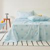 Estilo Minimalista Algodón Puro Algodón Peinado Sábana Ajustable Sábana para Cama de Dormitorio Protector de Colchón Cubierta de Cama de 1.2/1.5/1.8m Algodón Puro