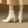 Botines Negros Elegantes de Punta Fina con Cremallera Lateral, Otoño/Invierno 2026, Tallas 40-46, Botines Versátiles de Tacón Alto para el Trayecto y el Lugar de Trabajo