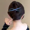 Presilha de Cabelo Torcida com Laço em Jeans Vintage para Mulheres, Grampo de Cabelo de Alta Qualidade Estilo 2025 para Penteados Altos na Parte de Trás da Cabeça, Presilha de Cabelo de Viagem