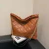 Bolsa grande de bordado losangular para mulheres 2023 outono e inverno Nova bolsa de corrente versátil da moda bolsa saco