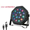 Nuevo Producto de Comercio Exterior: Luz Par USB de 36 LEDs, Luz Par para Escenario RGB de 18 Colores con Control Remoto, Iluminación para Bodas y Espectáculos