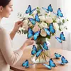 Nuevo Adhesivo de Pared de Mariposa Azul Estéreo Simulado 3D Decoración de Atmósfera para el Hogar Pegatinas de Mariposa Un Paquete 36 Piezas