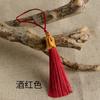 Colgante de borla de tamaño pequeño de 6 cm, estilo antiguo, corona dorada, sombrero, colgante para teléfono móvil, joyería, tocado, accesorios para el cabello, colgante para la oreja