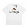 Camiseta de Verano Cruzada Bale25Ss Nuevo Estilo 260g Algodón Peinado Puro Hilo Doble Logo Impreso Lujo Accesible para Hombre y Mujer Manga Corta