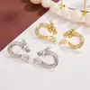 Aretes con Forma de Dragón, Modernos y Lujosos, Diseño de Nicho, Estilo Chino, Nuevo Estilo Chino, Sensación de Alta Gama, Incrustados con Circonitas, Dragón Propicio