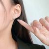 Nuevos aretes redondos de piedra lunar estilo coreano exquisitos frescos dulces de alta gama elegantes personalizados aretes de moda