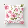 Fronha Decorativa de Cor Florido Estilo Pastoral Fronha Criativa de Couro de Pêssego para Almofada de Costas de Quarto e Estudo