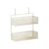 Estante de almacenamiento para cocina, especiero multicapa para puertas de gabinetes, caja de almacenamiento para montaje en pared para cebollas, jengibre y ajo, canasta pequeña colgante sin perforación