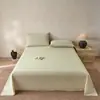 Juego de sábanas de algodón 100% teñido en hilo, mezcla de algodón y lino, algodón puro para dormitorios de estudiantes, juego de ropa de cama de tres piezas para una persona