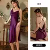 Pijama Sexy de Tirantes Largos sin Mangas con Escote en V Profundo y Espalda Descubierta Guiruo, Ropa de Casa Casual para Mujer, Traje 2122