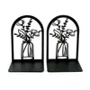 Estantería de escritorio de metal gruesa con patrón floral lindo para almacenamiento de libros, clip para libros estilo papelería, soporte para libros de escritorio transfronterizo de Amazon