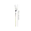 Cuchillo, Tenedor y Cuchara de Acero Inoxidable 201, Juego de Cubiertos Occidentales de Tres Líneas Semi-Dorado para Restaurantes y Hoteles, Cuchillo para Bistec, Cuchara y Tenedor de Postre