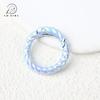 Colorido Hilo Torcido Pintado Hebilla de Resorte Anillo Abierto Redondo Resorte en Espiral Llavero Accesorios DIY Anillo de Conexión