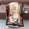 Bufanda jacquard de doble cara estilo japonés y coreano con pequeñas flores, imitación cachemir, versátil para otoño e invierno, chal cálido para mujer