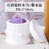 Caja de aromaterapia de yeso de cristal natural, piedra difusora sin llama, yeso para colorear DIY, adorno de piedra de cristal pintado