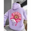 Sudadera con capucha transfronteriza Exportación Moda masculina Patrón de flores grandes Deseo Amazon Temu Uno