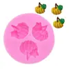 Molde de silicone de abóbora flip açúcar chocolate bolo decoração molde DIY ferramenta de panificação