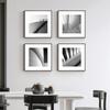 Pintura Decorativa Moderna Simple Blanco y Negro Abstracta Arquitectónica de Ajuste Suave Comedor Sala de Estar Dormitorio Nórdica Pintura Mural para Pared de Fondo