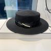 Elegante Elegante Sombrero de Paja de Perlas Francés Sombrero de Sol de Verano para Viaje para Mujer Sombrero de Playa para Vacaciones Sombrero de Sol para Mujer