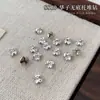 Joyería para uñas arte de uñas nuevo fondo abierto pila terminada taladro mini tamaño pequeño diamante bola de diamante plata decoraciones para uñas al por mayor