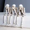 Nuevos Productos Transfronterizos, No Mires, No Escuches, No Hables, Soporte de Hueso, Decoración de Calavera, Adornos de Resina, Decoración Moderna Simple