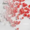 Nueva joyería con forma de corazón para decoración de uñas, sensible a la luz, cambia de color, Love, transparente como el hielo, corazón de melocotón, diamante plano, decoración de pegatina de uña de resina, venta al por mayor