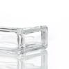 Botella de Perfume de Gama Alta Hecha a Medida Cuadrada Plana Tapa de Rosca Vidrio Botella Vacía Transparente Muestra Reenvasada Botella Cosmética de Atomización Fina Hecha a Medida
