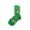 Punto calcetines de algodón casuales calcetines de moda para hombre serie gourmet colorida transfronteriza hamburguesa papas fritas al por mayor