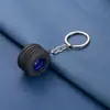 Nuevo llavero colgante de neumático de coche de goma blanda de PVC, accesorios de simulación, modelo de cubo de rueda modificado, llavero de silicona