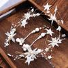 Adorno de cabeça de noiva estilo coreano beleza de fada feito à mão borboleta flor de fio juan acessórios de cabelo branco doce mori acessórios para vestido de noiva