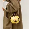 2025 Bolso de Noche Acrílico Personalizado de Moda Bolso Pequeño Esférico Bolso Pequeño Cruzado al Hombro con Cadena Bolso de Moda para Mujer
