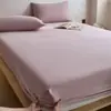 Lençol de baixo com elástico de algodão puro escovado acetinado espessado, 50 unidades, peça única, capa de cama 100% algodão para outono e inverno, protetor de colchão antiderrapante, conjunto de três peças