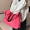Bolso Tote Minimalista de Color Puro Estilo Coreano, Diseño de Nicho para Mujer, Bolso Cruzado Casual Ligero de Gran Capacidad para el Trabajo