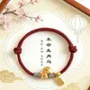 Pulsera de Hilo Rojo del Año del Caballo 2026 Unisex Caballo del Zodiaco Atrae Riqueza y Fortuna Pulsera Tejida de Regalo