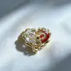Chapado en Oro Electroplateado de Cobre Clad 18K Alta Retención de Color Corazón Lazo Múltiples Pasadas DIY Accesorios para Joyería Fabricante Mayorista