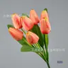 7-Ramo de Tulipanes Flores Artificiales Ramo de Tulipanes Arreglo Floral de Escritorio Actuación de Boda Flores de Mano Transfronterizo