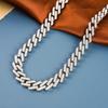 Colar Masculino Corrente Cubana em Forma de Diamante Hip-Hop Transfronteiriço Europeu e Americano Liga Metálica Corrente Masculina Totalmente Cravejada de Diamantes Acessórios de Joalheria