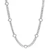 Cadena de Tenis de Circonita Hip-Hop de Venta Caliente Transfronteriza Europea y Americana Pulsera de Trébol de Cuatro Hojas Joyería para Mujer Pulsera de Acero de Titanio con Diamantes Completo de Alta Gama