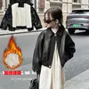 Chaqueta de primavera y otoño para niños y niñas 2026 nueva chaqueta vintage de cuero PU, abrigo de cuero casual, top elegante, fresco y moderno
