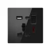 Comercio exterior estilo británico estilo europeo ultradelgado de vidrio oculto estilo 86 enchufable estilo británico estilo alemán carga rápida USB interruptor de 20A enchufe