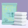 Toalhas de banho descartáveis, extra grossas e grandes, altamente absorventes, sem fiapos, ideais para viagens de negócios, viagens e uso em hotéis, embaladas individualmente, atacado