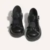 Zapatos Mary Jane de piel para niña con lazo y hebilla de mariposa, suela gruesa, estilo británico, diseño de princesa, suela suave, versátiles, estilo nuevo, negro y marrón, 2026